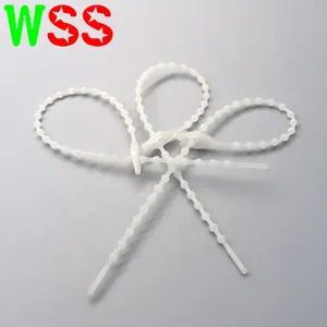 factory price Plastic Injection tie cable beaded cable tie for cable management plastic
