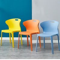 Chaise de salle à manger moderne en plastique épaissi, style minimaliste et luxueux, pour usage domestique, formation, étude, fauteuil pour adulte, résistant aux chocs