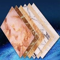 Haute Qualité Transparent blanc glace Onyx Translucide Faux Marbre Onyx Pierre Panneaux Pour TV Mur Intérieur Extérieur Décoratif