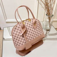Sac à main tendance coréen pour femme, en forme de coquille, avec fermeture éclair, doublure en PU à imprimé floral, vente en gros à prix abordable