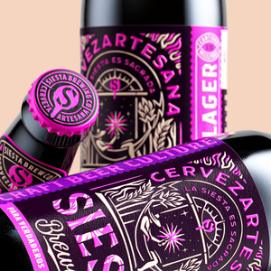 Tùy chỉnh bia thủ công nhãn 330ml có thể chai Sticker Neon màu huỳnh quang 3D véc ni tại chỗ UV in ấn kỹ thuật số bao bì nhãn - Product Image 2