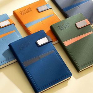 Carnets promotionnels A5 personnalisés en gros à faible MOQ, esthétiques, en lin, avec couverture rigide en cuir PU pour étudiants - Product Image 3
