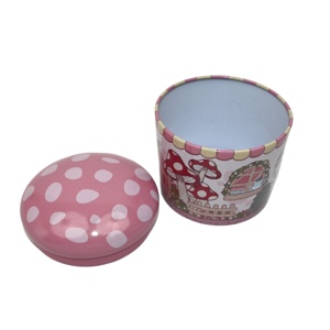 Ready Stock Cupcake Mushroom Shaped Tin Box Cute Cartoon Printed Food Grade Metal Tin Can For Cookie Candy Snack Gift Packaging - Product Image 4