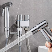 Cartouche céramique multifonctionnelle pour hôtels-Pistolet Gris Seringue de toilette Buse de pression à double charge Diviseurs en acier inoxydable