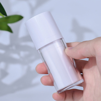 Flacon pompe airless blanc à double paroi pour sérum, huile et lotion, conteneur cosmétique vide rond carré, 15ml, 30ml, 50ml