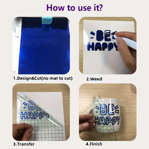 Gradient Glitter Selbst klebende Werbung Vinyl rolle zum Schneiden Plotter 3 Jahre Lebensdauer Schneiden Vinyl Permanent Abnehmbar - Product Image 4