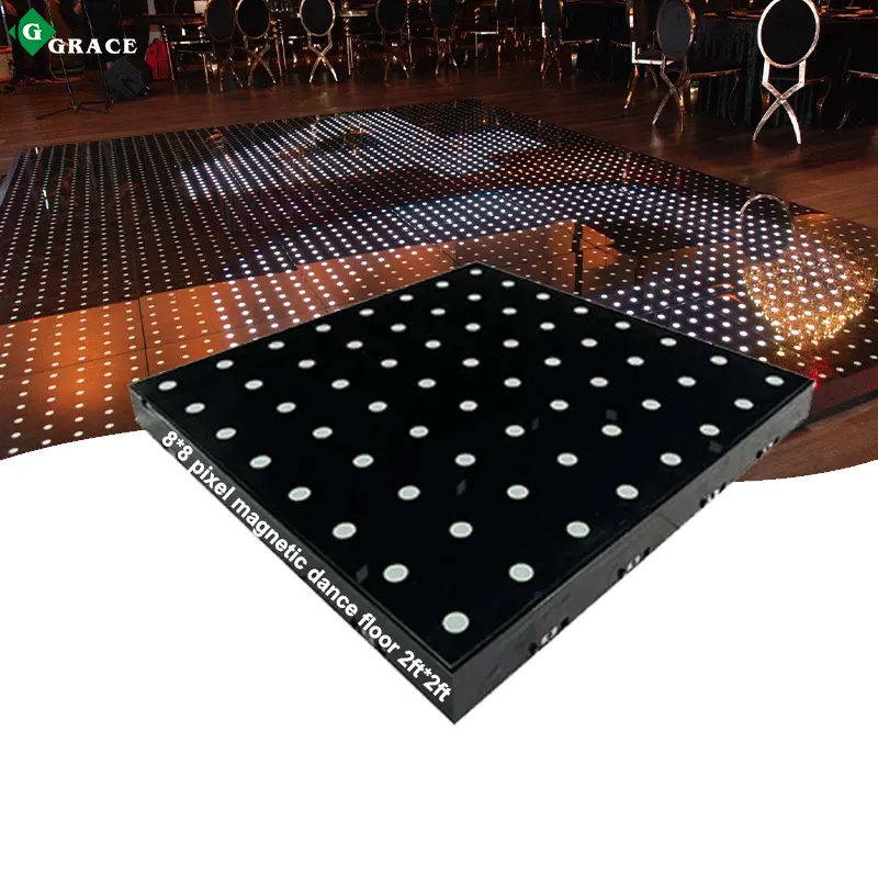 Igracelite 2ft By 2ft pista da ballo magnetica luce per festa 8*8 Pixel pista da ballo a Led