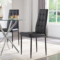 Table de salle à manger avec dessus en verre de cuisine minimaliste moderne et durable Tables de salle à manger avec pieds en métal chromé Table ronde en verre trempé