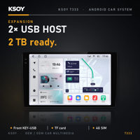 Écran Android 14 pour voiture KSOY, autoradio 10 pouces, autoradio Android, autoradio multimédia, lecteur vidéo