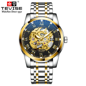 high quality Waterproof men's fully automatic business mechanical <b>watch</b> with large dial and luminous steel strap fashion <b>watch</b> - Product Image 6