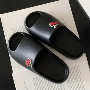 XIXITIAO 2024 Summer Soft Ladies Cute Indoor Fancy Slides Thick Rubber Eva Non-slip Solid Color Home House Slippers For Women