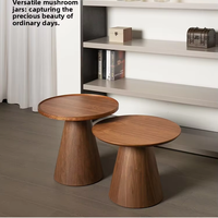 Table basse ronde de style japonais Sabi Wabi pour salon, appartement loft, maison en bois