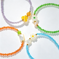 Bracelet Perlé Fait Main Style Ins, Coquillage Naturel, Perle, Cristal, Pierre Naturelle, Acier Inoxydable, Bijou Tendance