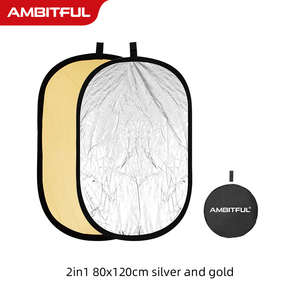 AMBITFUL Réflecteur ovale portable multi-disques Diffuseur d'éclairage pliable pour la photographie 2 1 80x120cm 100x150cm Speedlite Camera - Product Image 2
