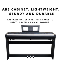 Piano numérique à 88 touches lestées Beisite S-194, orgue électrique, clavier professionnel, batterie lithium rechargeable, haut-parleurs intégrés