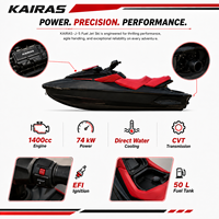 Nouveau Jet Ski 1400cc 2026, Moto d'Eau 3 Places à Essence, Scooter Aquatique Haute Performance pour Adultes