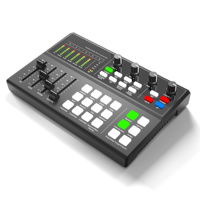 Portable W800 Live Studio Music Recording Interface Sound Card Mixer with Noise Cancelling Dual Device Support for PC & Phone
