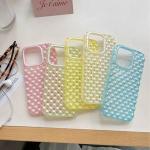 Funda simple de color sólido para Apple 14 Pro Max, funda hueca con perlas para iPhone 13 Pro, funda para teléfono iPhone 16 Pro, adecuada para funda blanda 17 - Product Image 1