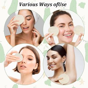 Facial <b>Loofah</b> Pads Different Size Round Complexion Natural <b>Loofah</b> Facial Discs Exfoliating Facial <b>Loofah</b> Skin Scrub Sponge - Product Image 3