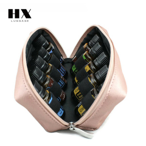 Bolsa de almacenamiento de aceite esencial multifunción de cuero PU personalizada, 10 botellas portátiles, Perfume a prueba de caídas, cierre de cremallera a la moda - Product Image 1