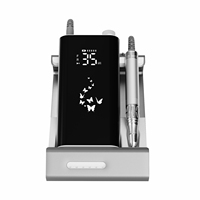 Taladro de Uñas Inalámbrico Portátil Recargable Silencioso de 35000 RPM con Alto Torque, Certificado CE, Garantía de 13 Meses