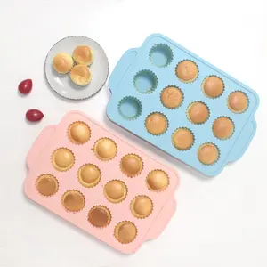 12 khoang hình bầu dục trứng hình dạng handmade Bếp nướng công cụ bánh pudding Khuôn Silicone xà phòng khuôn, Silicone Silicone khuôn mẫu hộp màu