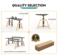 Bureau debout électrique réglable en hauteur, modulaire, extensible, moderne, convertible, ergonomique, en bois, de qualité commerciale, pour 3 à 5 personnes