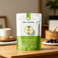Sachet Doypack Personnalisé Imprimé avec Fermeture Éclair, Doublure en Feuille d'Aluminium, Emballage Alimentaire pour Prunes Séchées, Noix et Snacks Bio