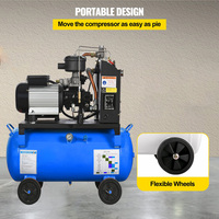 Compresseur d'air à vis électrique portable Nanxiang Mini avec réservoir 3kW 8bar 14CFM, faible bruit, petit compresseur d'air à vis industriel