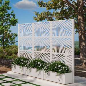 Clôture de jardin moderne en aluminium découpé au laser, écran de confidentialité modulaire en métal, art mural, revêtement antirouille en poudre - Product Image 4