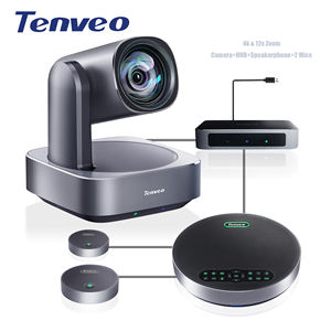 Cámara de conferencia Tenveo VLGroup All-in-One 4K PTZ con sistema de altavoz <span class=keywords><strong>Bluetooth</strong></span> con 2 micrófonos de expansión Zoom óptico 12X - Product Image 1