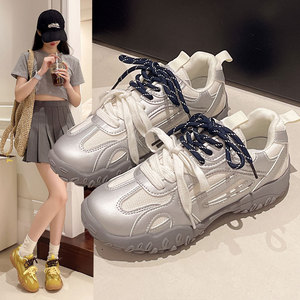 Chaussures d'entraînement allemandes respirantes pour femmes, nouvelle collection printemps-été 2025, blanches, polyvalentes, pour étudiantes, à semelle souple, décontractées Sp26 - Product Image 4