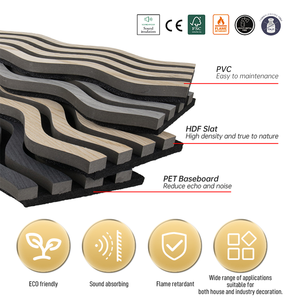 Panel Acústico Decorativo <span class=keywords><strong>de</strong></span> Pared Akupanel, Panel <span class=keywords><strong>de</strong></span> Fibra <span class=keywords><strong>de</strong></span> Poliéster MDF, <span class=keywords><strong>Placa</strong></span> Absorbente con Acabado <span class=keywords><strong>de</strong></span> Chapa <span class=keywords><strong>de</strong></span> PVC - Product Image 2