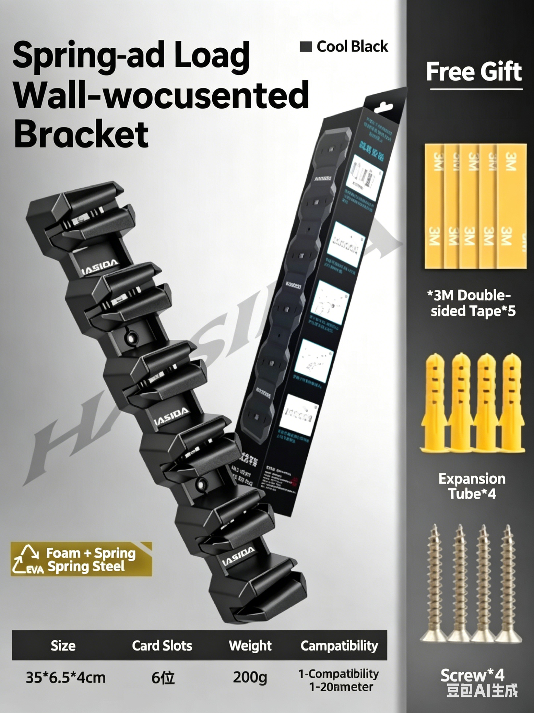 6-Slot Black