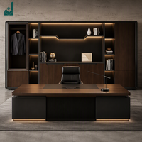 Mueble de Oficina Ejecutivo Modular, Gabinete Decorativo con Paneles Acanalados, Archivador para Oficina de Director Ejecutivo, Vestíbulo Empresarial, Decoración de Empresas