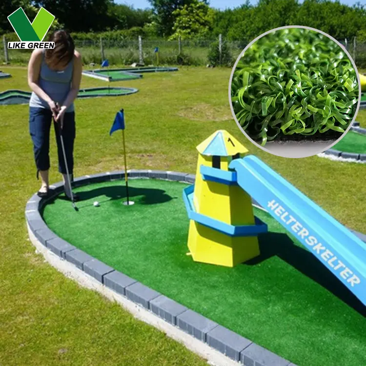 Artificial level grass lawn golf putting green tee turf for outfoor mini golf courses