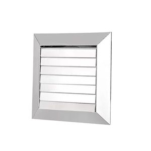 Hefengxing Square Louvered Air Vent Stainless Steel Polished Openable Screw Fixing Exterior Wall Rainproof Vent Cover - Product Image 1