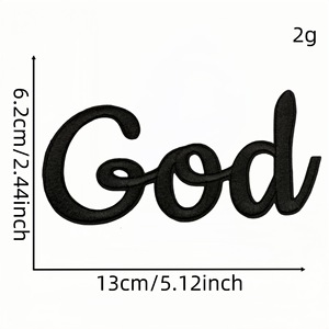 Fer sur patchs religieux jésus prier dieu amour croire patchs de broderie pour uniforme camionneur chapeau vestes <span class=keywords><strong>jean</strong></span> sac à dos bricolage - Product Image 4