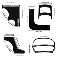 Guide de façonnage de la barbe en plastique, guide de coupe de la moustache et du contour du cou, outil de façonnage de la barbe, 5 pièces, gabarit de contour du cou, gabarit de ligne de cheveux