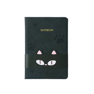 2027 A5 Kedatangan Baru Buku Catatan Kulit Imitasi Motif Kucing Abu-abu Cetak - Jahitan Benang - Embos - Stempel Emas - Hadiah - Product Image 2