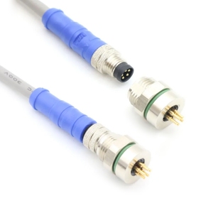 สายเคเบิลแบบปลายเดี่ยว M8 ตัวผู้ แบบมุมฉาก 90 องศา พร้อมปลั๊กต่อแบบ Pigtail - Product Image 6