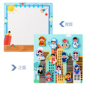 Juego de Aprendizaje de Profesiones con Cordones para Niños, Tablero de Rompecabezas de Reconocimiento de Profesiones, Juguete Educativo Temprano, Juego de Habilidades Motoras Finas - Product Image 2
