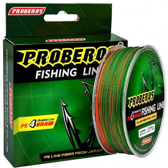 Proberos Braided Fishing Line 4 Strands 100M PE Braid Multifilament Strong Fishing Line 6LB-100LB