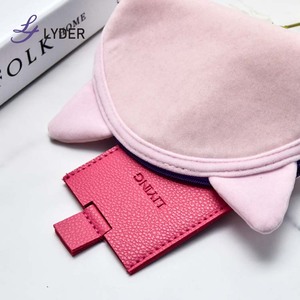 Lyder biểu tượng tùy chỉnh thép không gỉ Gương di động cầm tay nhỏ trang điểm da túi gương <span class=keywords><strong>PU</strong></span> Gương trang điểm - Product Image 4