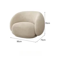 Fauteuil géant en velours pour une personne, style nordique, confortable, rembourré en éponge, pour chambre et salon