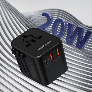 Wontravel 10A Adaptor Perjalanan Tipis 2-Port USB Tipe-C dengan PD 20W untuk Laptop, Kamera & Earphone-Universal Plug - Product Image 2