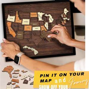 Mapas de Madera Personalizados OEM con Fotos de Huellas, Mapas del Mundo 3D de Cualquier País, Obra de Arte para Muebles con Significado, Regalo DIY - Product Image 5