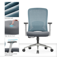 Vente en gros de chaises de bureau ergonomiques en maille, meubles de bureau de bonne qualité et pivotantes