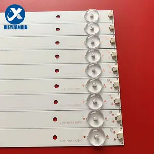 Bandes de rétroéclairage <span class=keywords><strong>LED</strong></span> pour <span class=keywords><strong>Xiaomi</strong></span> L43M5-AZ, barres lumineuses, IC-B-HWDC43D800, CRH-BH433030030873L-Rev1.1I, bande <span class=keywords><strong>LED</strong></span>, rétroéclairage TV - Product Image 1