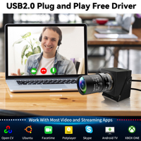 2592*1944 5 Megapiksel CS Montajlı Değişken Odaklı Web Kamerası OV5640 CMOS Ücretsiz Sürücü USB Kamera Linux Android Windows Mac için